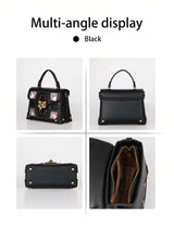 Luxury cat pattern crossbody bag for women, featuring a stylish printed design and adjustable shoulder strap