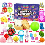 Dumpling Squishy Advent Calendar 2026 with mystery blind box bao bun sensory fidget toys by HSF Marketplace