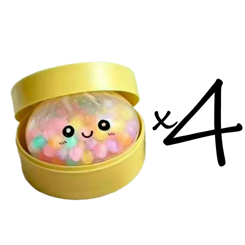 Rainbow dumpling squishy toy by HSF Marketplace for sensory stress relief and fun