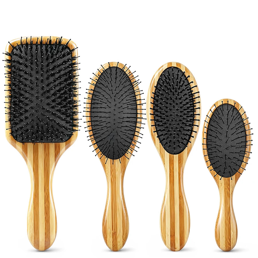 HSF Marketplace GOIPLE hair brush set includes paddle and mini travel brushes for detangling and daily grooming at home.
