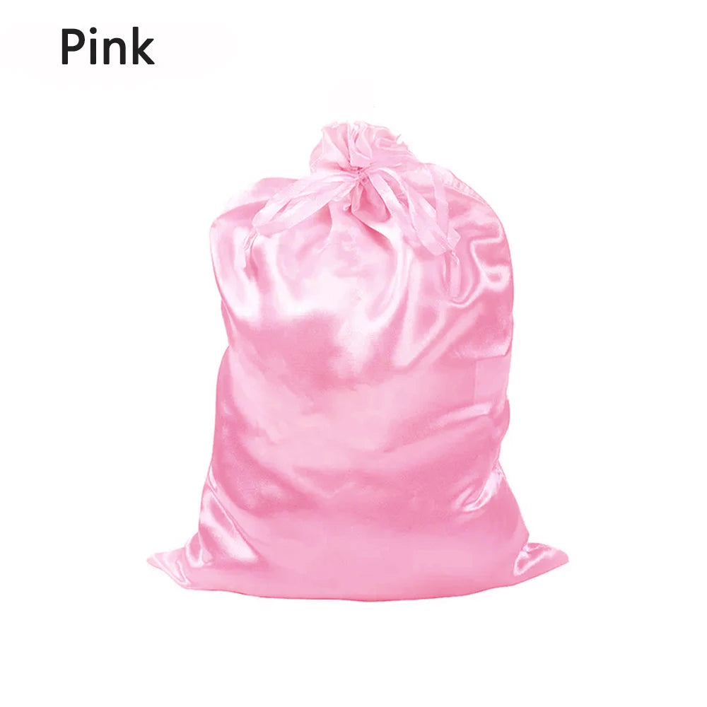 1/5pcs Satin Bags for Packaging Hair Extensions, Bundles, Wigs Soft Silk Pouches With Drawstring for Hair Tools Storage Bags
