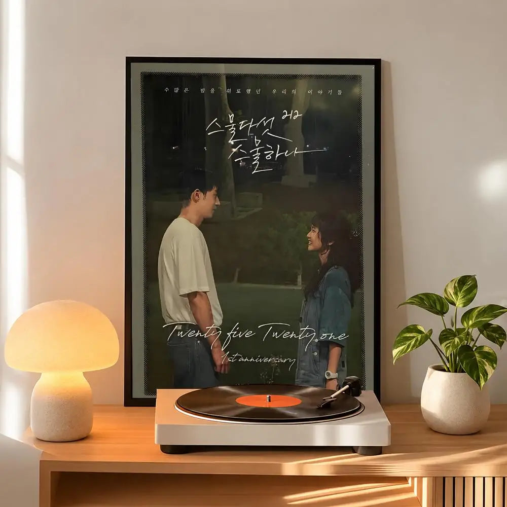 Korean romance drama art poster for home decor, K-culture merch by HSF Marketplace