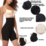 HSF Marketplace high waist power shorts body shaper in lightweight cotton blend for women
