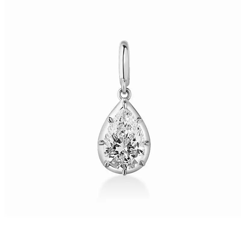 Women's geometric zircon pendant necklace by HSF, elegant jewelry for daily wear