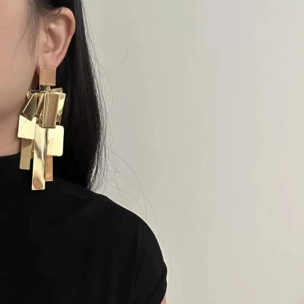 Metal retro tassel dangle earrings for women, HSF Marketplace jewelry