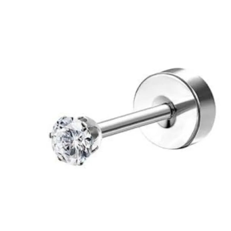 Bobisty surgical stainless steel flat back hoop earrings for sensitive ears, dainty cartilage studs for women