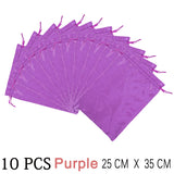 HSF Marketplace silk wig bags for hair extensions, satin storage with drawstring for safe bundling and organization of wigs.