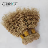 Honey blonde deep wave human hair bundles with lace closure, 100% Remy Remy Human Hair Weave by HSF Marketplace.