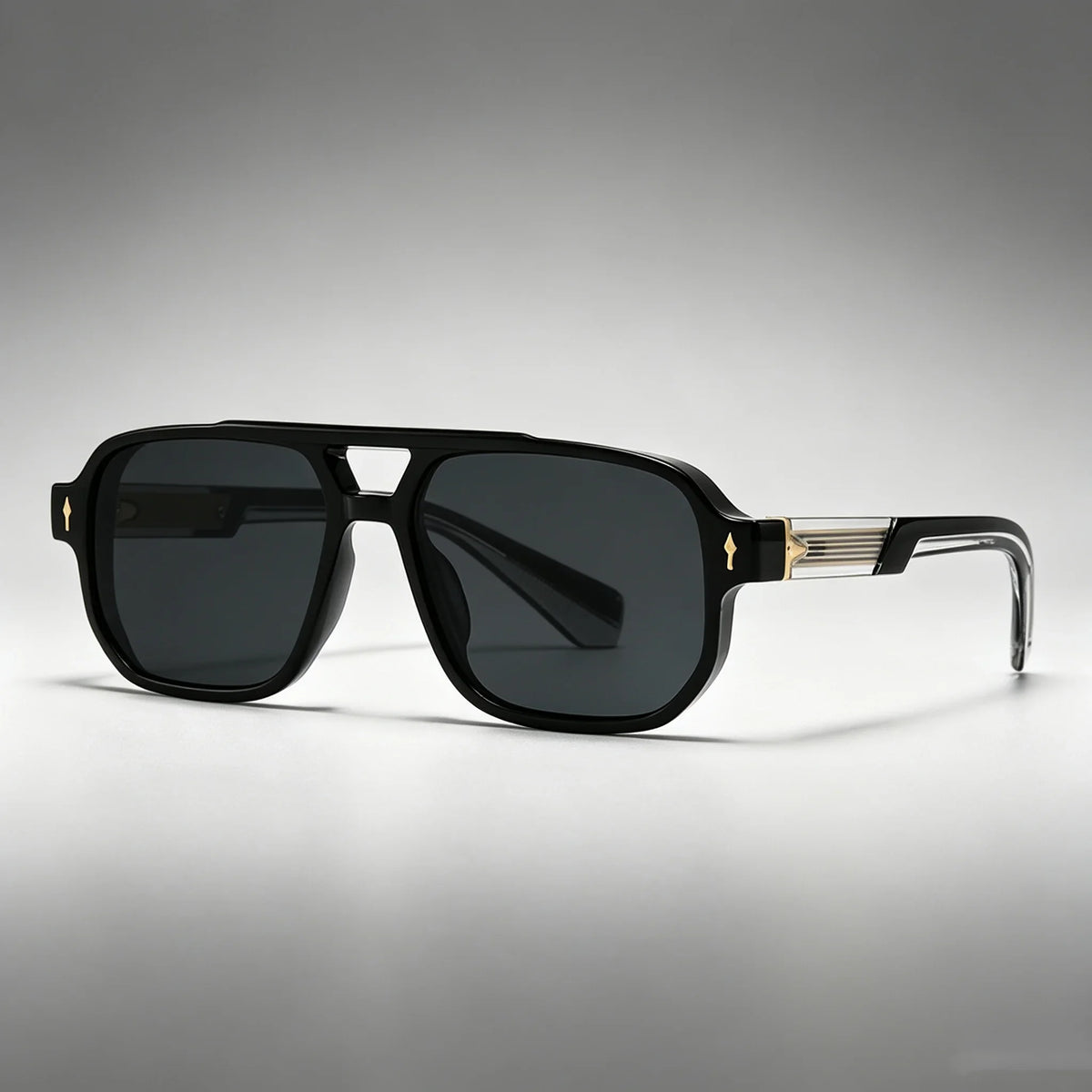 Vintage square sunglasses for men and women with dark lenses and UV400 protection by HSF Marketplace