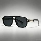 Vintage square sunglasses for men and women with dark lenses and UV400 protection by HSF Marketplace