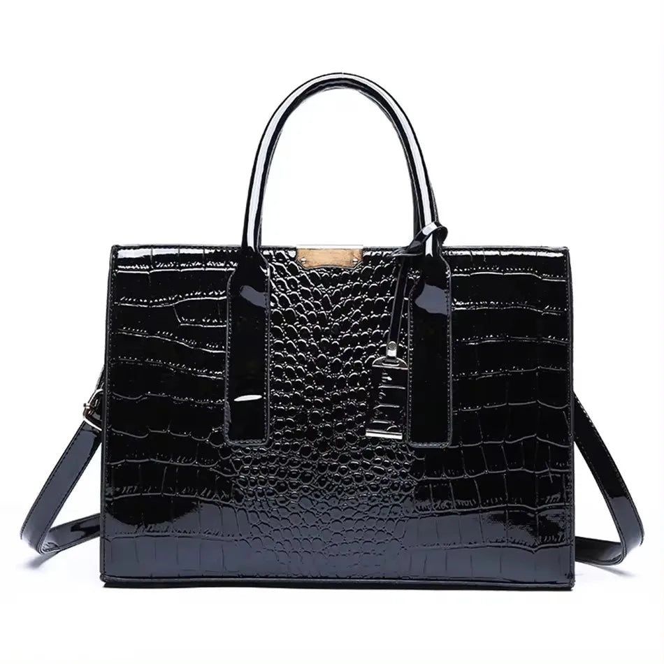Genuine soft PU leather handbag for women, vintage shoulder tote bag with large capacity and stylish design.
