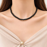 Elegant white pearl choker necklace by HSF Marketplace for women and men
