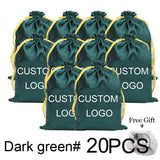 Soft satin wig storage bags for extensions, 20-piece customizable set by HSF Marketplace
