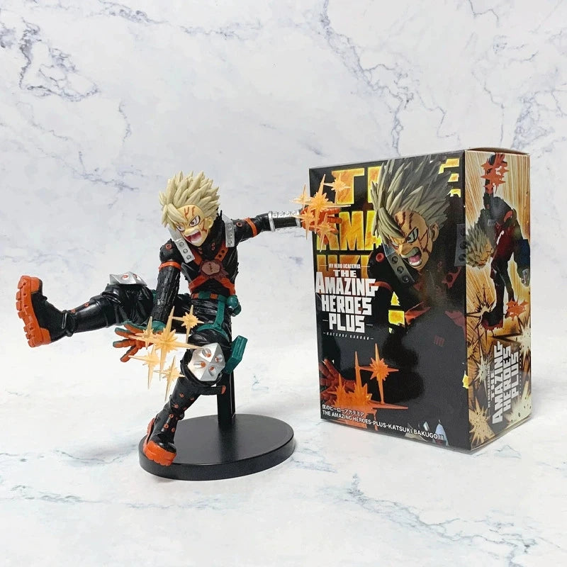 My Hero Academia Bakugou Katsuki 18cm action figure with effects, collectible anime model statue toy