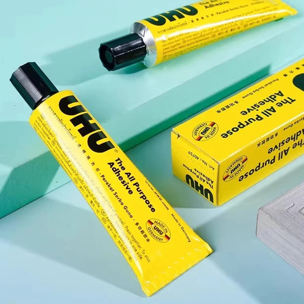 UHU 35ml All Purpose Glue Wig Install Adhesive Clear Strong Bond Lace Wig Toupee Hair Extension Fix Glue Cosplay Wig Styling