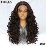 Latisha Lace Frontal Wigs 13x6 Synthetic High Temperature Fiber HD Lace Frontal Wigs 24 Inch Loose Curls Lace Wig For Afro Wome