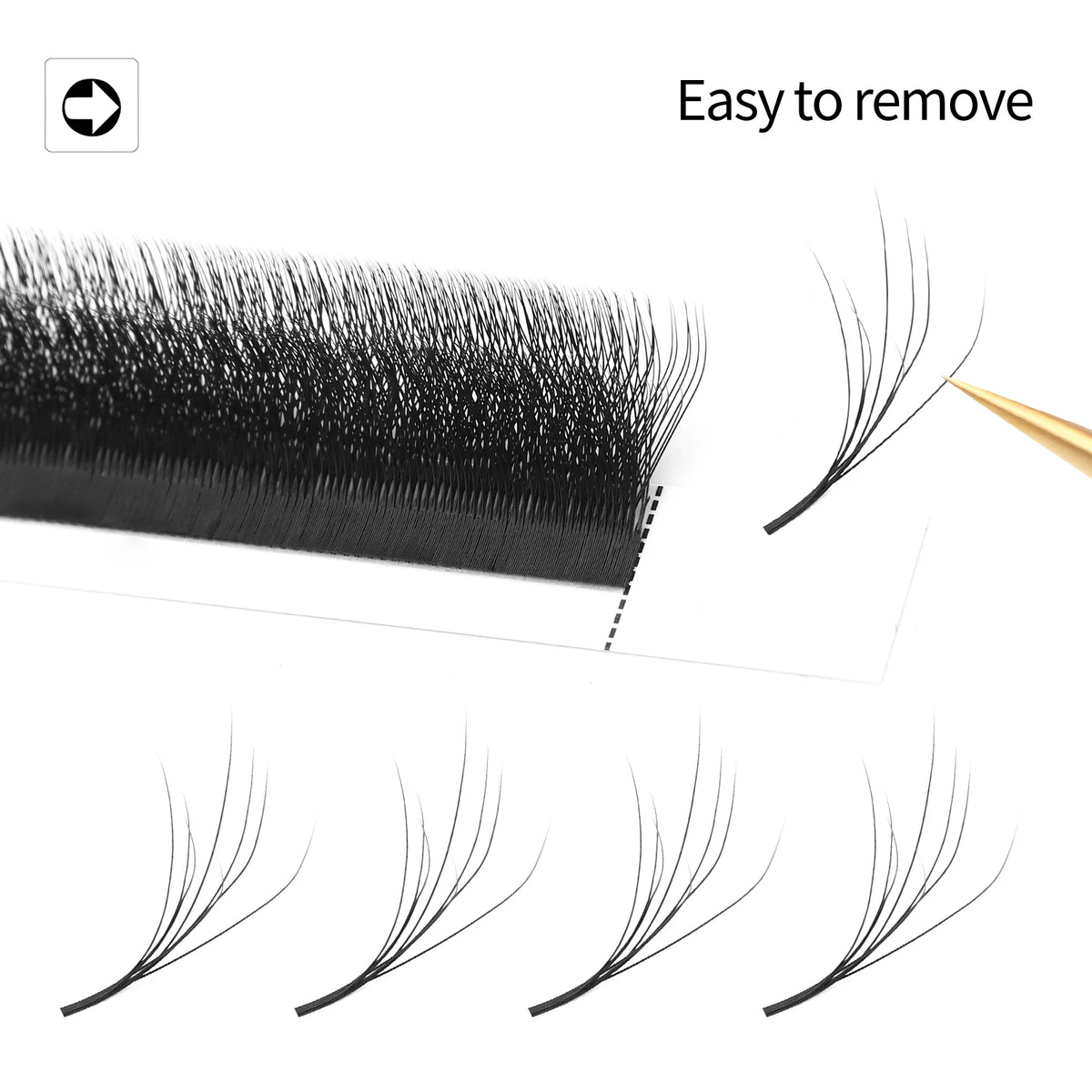 XIUSUZAKI Double Layers W Shaped YY 3D 4D Lashes Extensions C+D Curl 2D YY False Eyelashes Extensions Premade Volume Fans Lashes