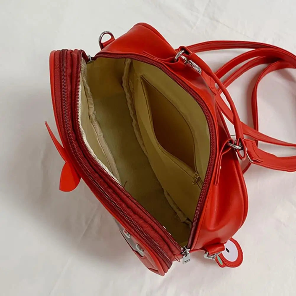 Cute apple shape Ita bag, kawaii crossbody handbag for anime pins by HSF Marketplace