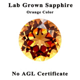 Lab Grown Sapphire Round Shape Royal Blue Color DIY Charms Jewelry Making Ring Necklace Earrings Main Materials Certificate