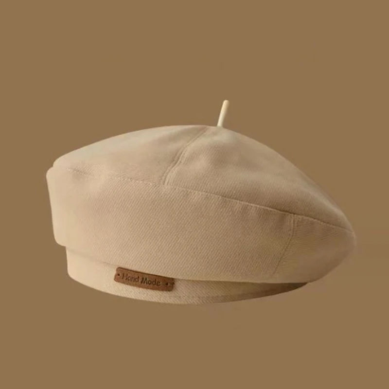 Women's luxurious woolen beret hat by HSF Marketplace for autumn and winter style