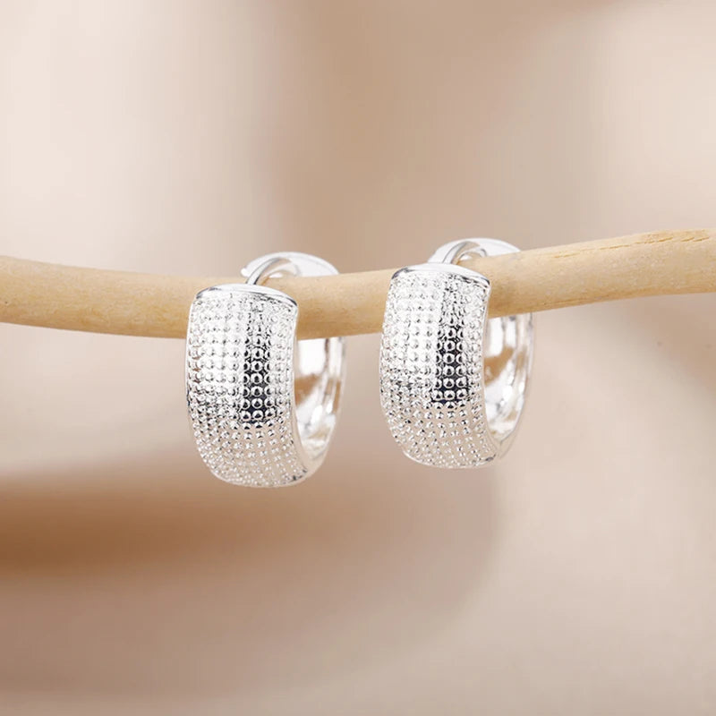 Gold stainless steel small hoop earrings for women by HSF Marketplace