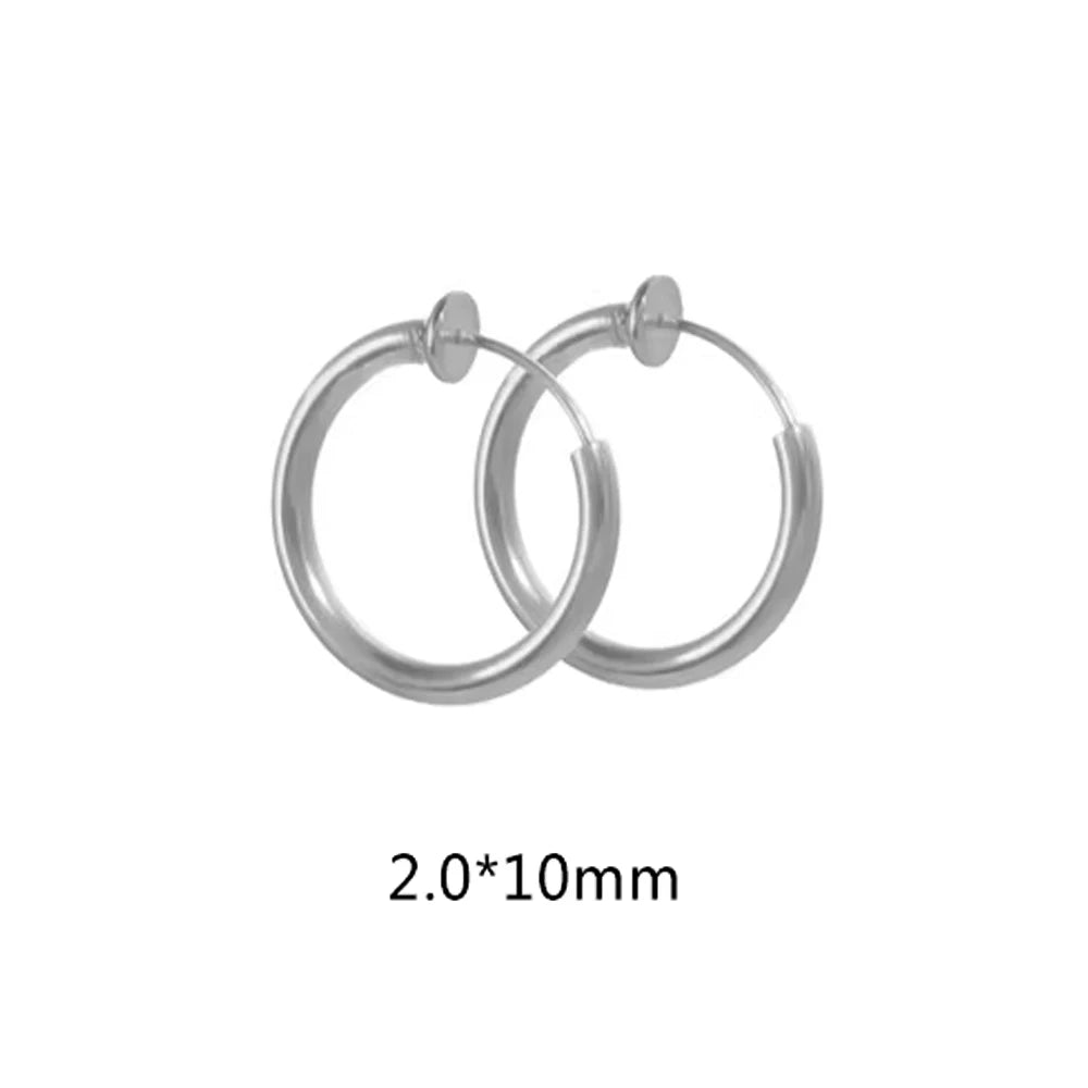 6-piece stainless steel textured hoop earrings for DIY jewelry making by HSF Marketplace