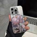 Pink peony lotus print phone case for iPhone models by HSF Marketplace