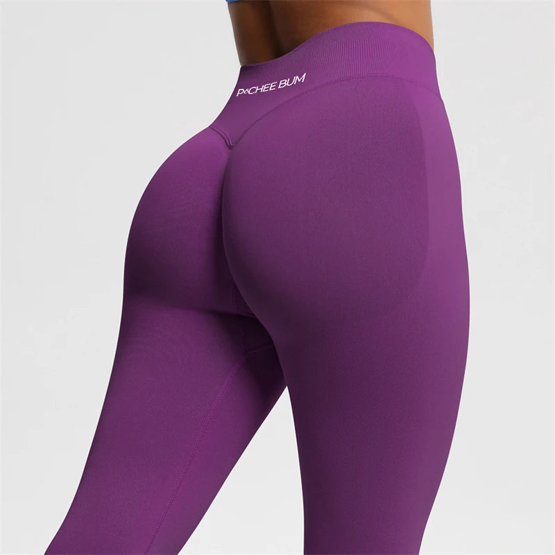 HSF Marketplace women’s seamless bum-shaping ribbed leggings with scrunch butt detail for yoga and workouts