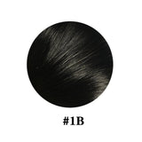 10-inch straight Brazilian Remy human hair clip-in extension with 5 clips, natural hairpiece