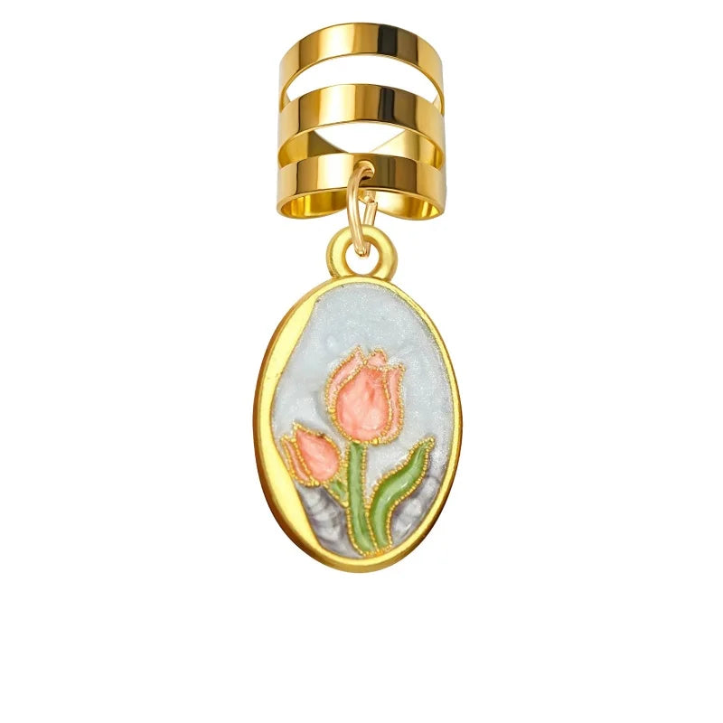 Stars tulip alloy hair jewelry for braid accessories by HSF Marketplace