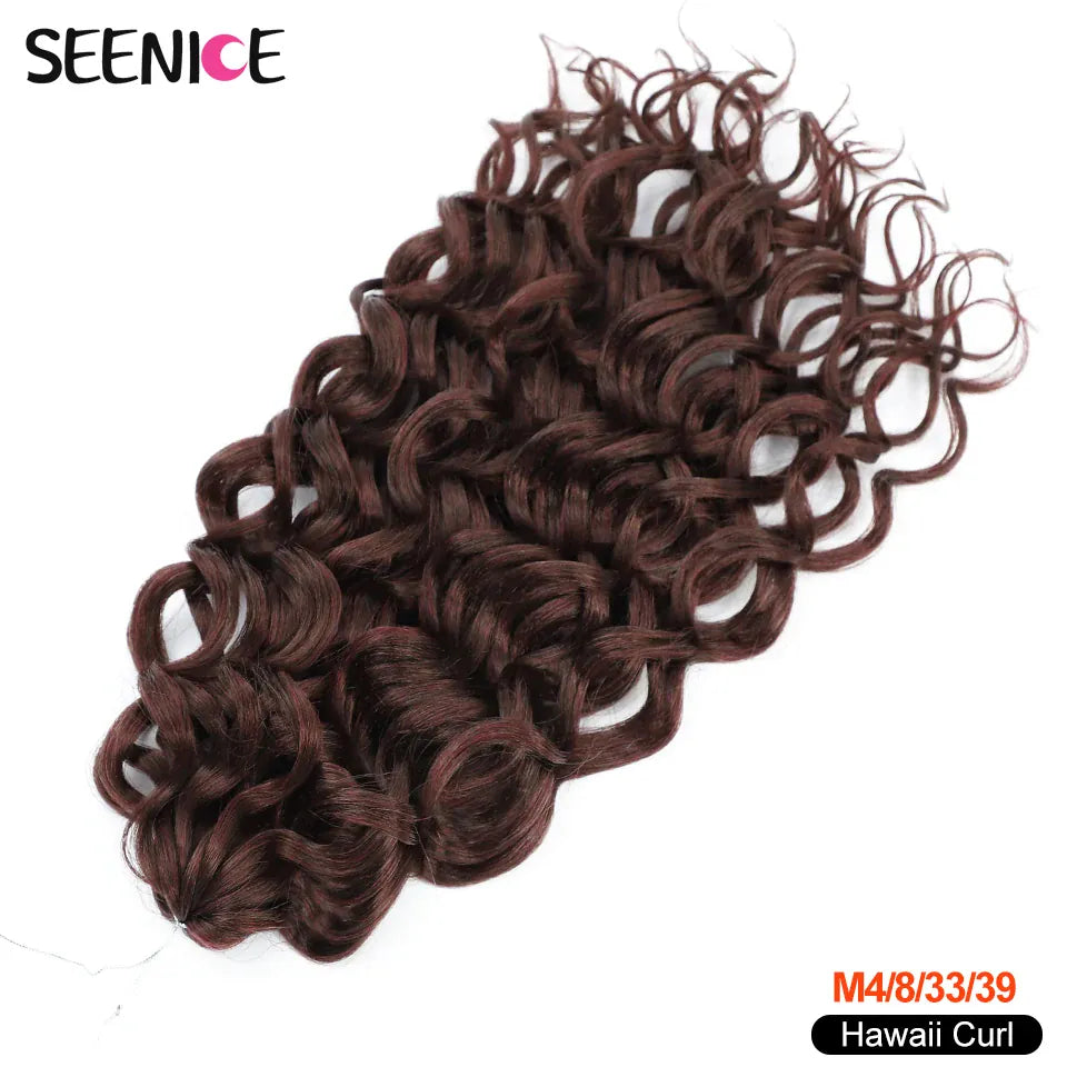 Ocean Wave Braiding Hair Extensions Crochet Braids Synthetic Hair Afro Curl Hawaii Ombre Curly Blonde Water Wave Braid For Women