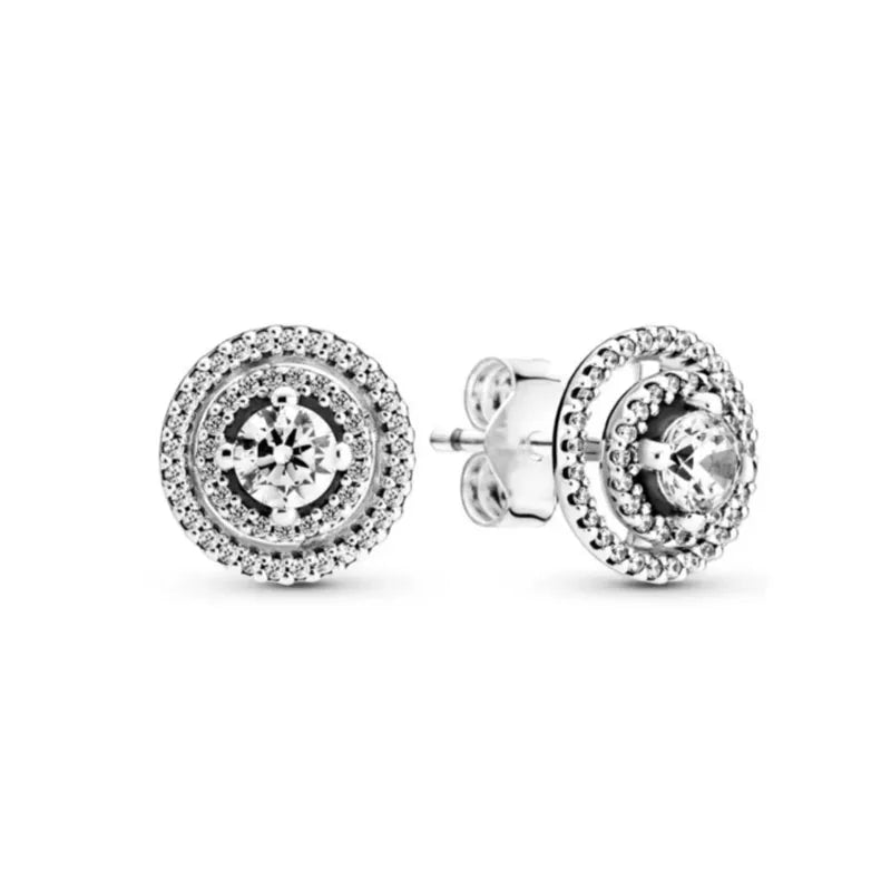 925 silver butterfly square heart-shaped earrings, delicate jewelry for women