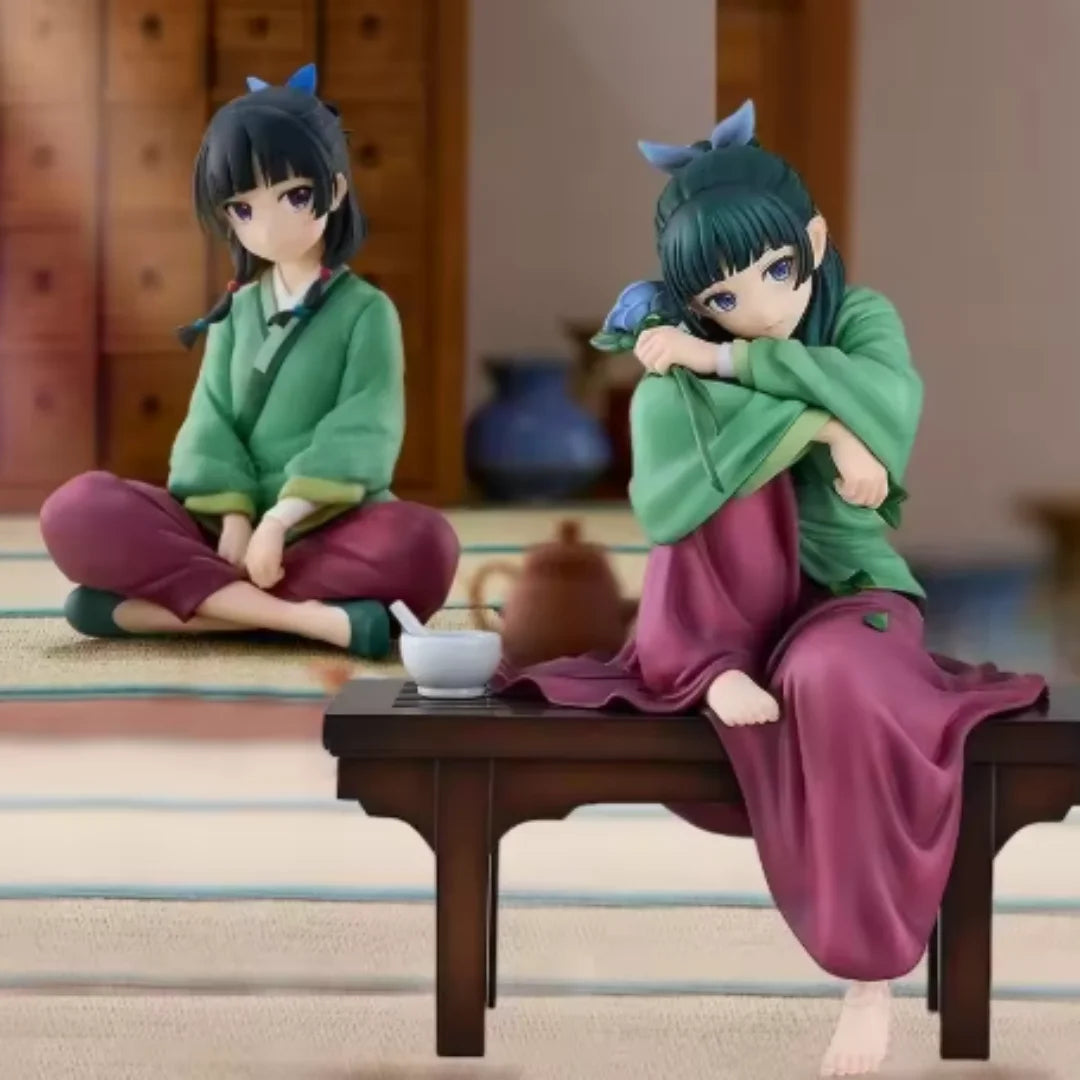 The Apothecary Diaries Maomao PVC anime figure in three styles for desktop display