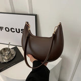 Luxury moon-shaped women's handbag by HSF Marketplace, stylish high-end shoulder bag with elegant design and spacious interior.
