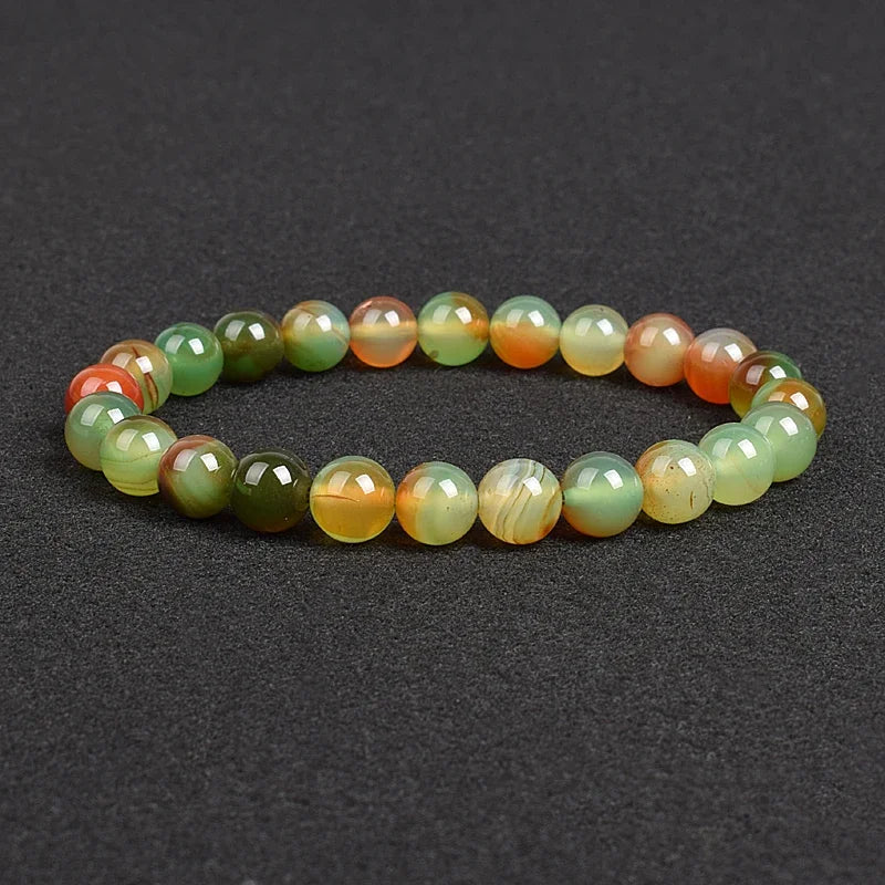 Genuine Natural Stone Bracelet Apatite Lapis Lazuli Agate Crystal Tiger Eye High Quality Gem Beads Bracelet Homme Jewelry Bangle