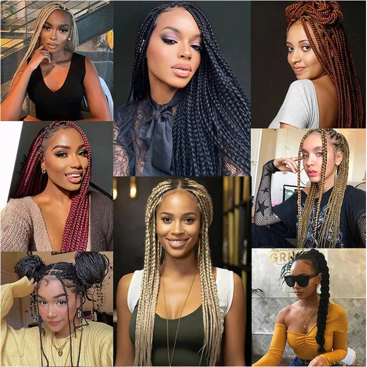 20Inch Synthetic 5PCS  Pre Stretched Braiding Ombre Hair Extension for Black Women Yaki Straight EZ Braid Hair Piece