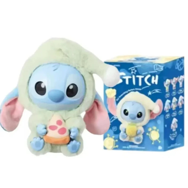 2026 Stitch plush doll blind box Eat Before Sleep series vinyl hanging bag collectible figure set, 6-piece pack