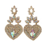 HSF Marketplace exaggerated heart dangle earrings, elegant jewelry for weddings and parties