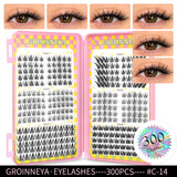 HSF Marketplace natural eyelash clusters, 320-piece volume mixed tray of false lashes