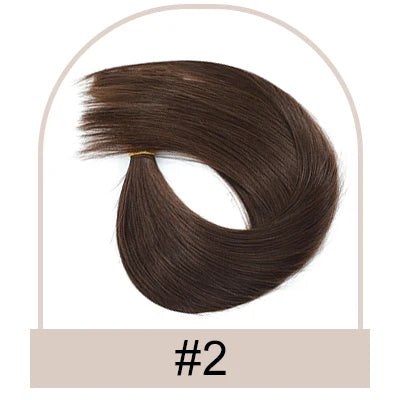 HSF Marketplace straight clip-in ponytail human hair extensions, 100g wrap-around natural ponytail for women