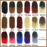 Wakego 12 Inch Marlybob Crochet Braids Afro Curly Short Passion Twist Marlybob Jerry Curl Crochet Hair Kinky Twist Braiding Hair