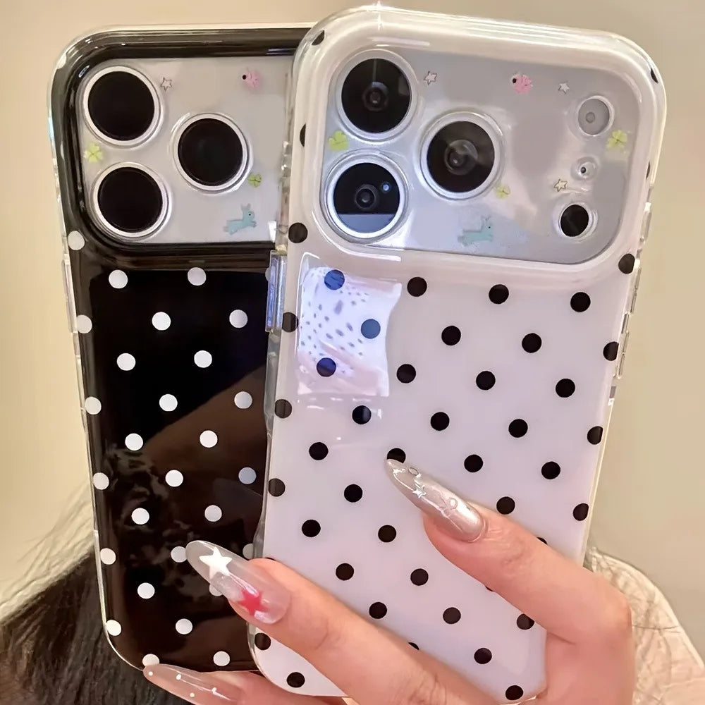 Minimalist polka dot shockproof phone case for iPhone Pro Max by HSF Marketplace