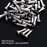 Metal screws and gaskets for professional hairdressing scissors by HSF Marketplace, multi-size assembly accessories for styling tools.
