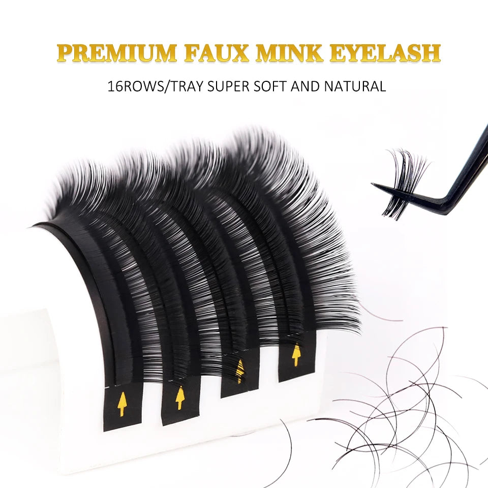 Premium individual false eyelash extensions for natural volume by HSF Marketplace