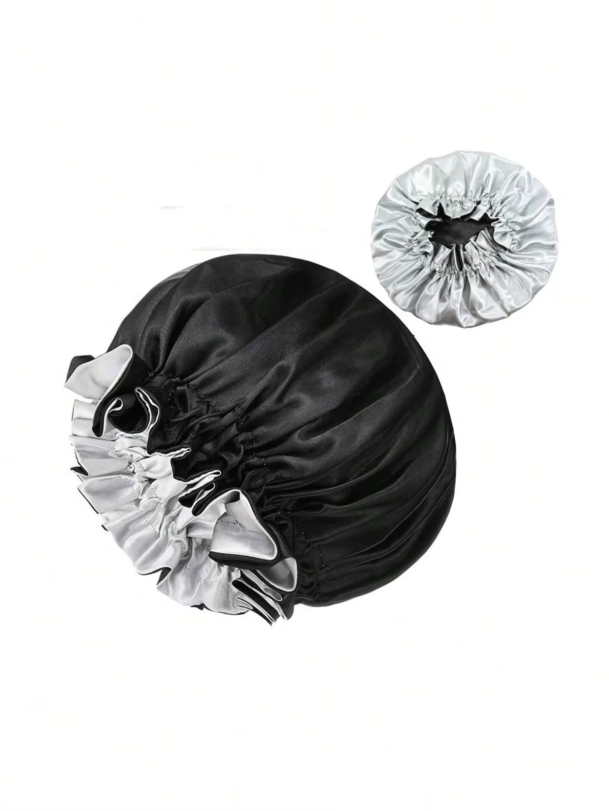 Two-tone satin reversible bonnet for sleeping and hair protection by HSF Marketplace