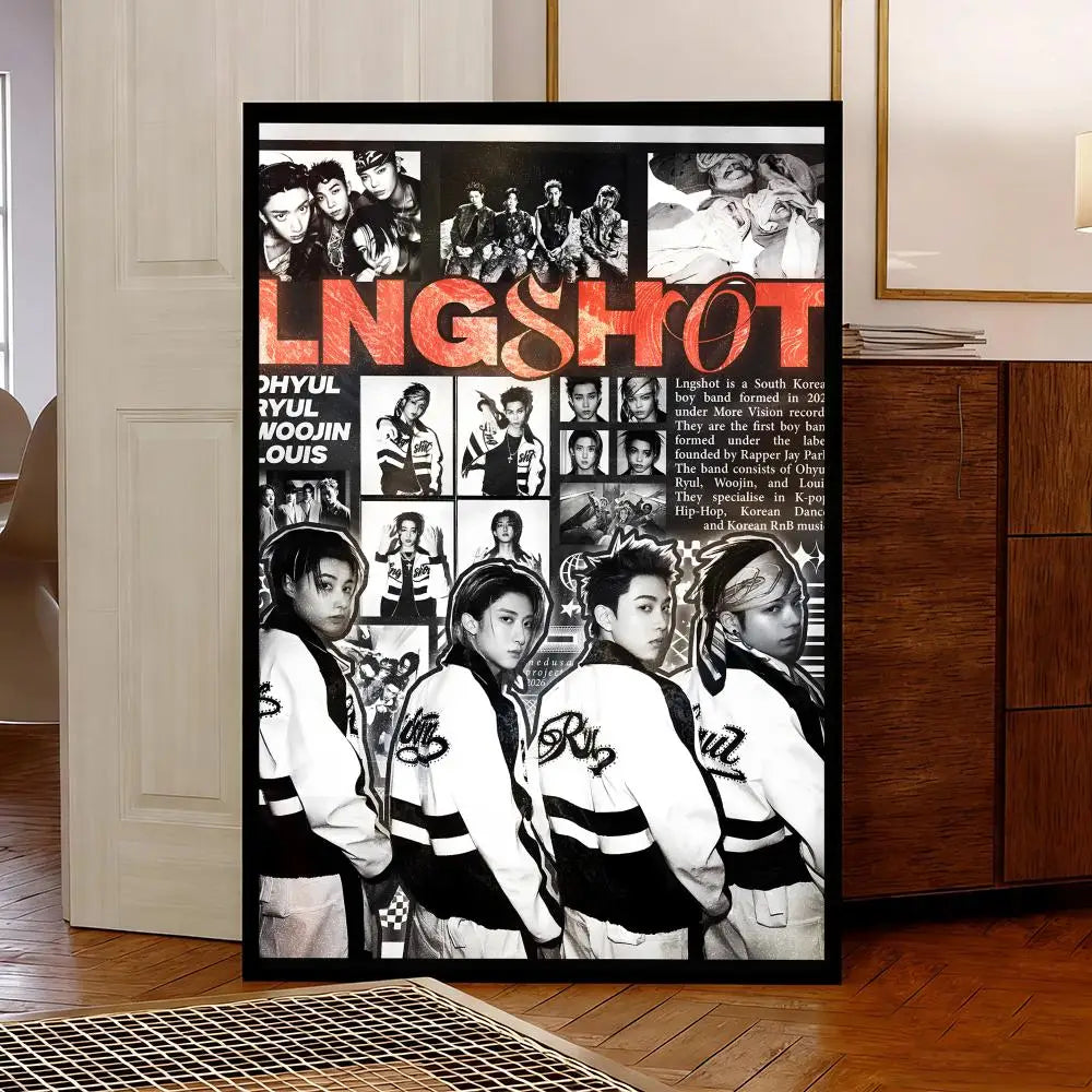 LNGSHOT Kpop poster for stylish wall decor, featuring bold K-Culture design from HSF Marketplace