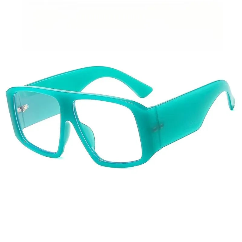 Large Y2K oversized pilot sunglasses for women, HSF Marketplace, with gradient lenses, thick square frame, retro fashion style