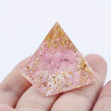 1set(7pcs) Orgonite Pyramid Natural Mixed Crystal Chips Chakra Healing Stone Desk Decor Meditation Ornament Home Decoration