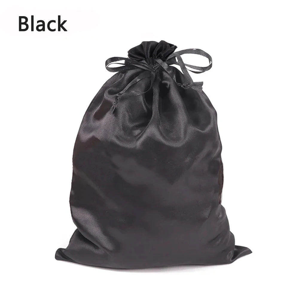 1/5pcs Satin Bags for Packaging Hair Extensions, Bundles, Wigs Soft Silk Pouches With Drawstring for Hair Tools Storage Bags