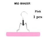 Plussign Wooden Double-Sided Hanger With Swivel Hook For Hairpieces Ponytail Bundles Holder Hanger For Wig Carrier Wig Holder